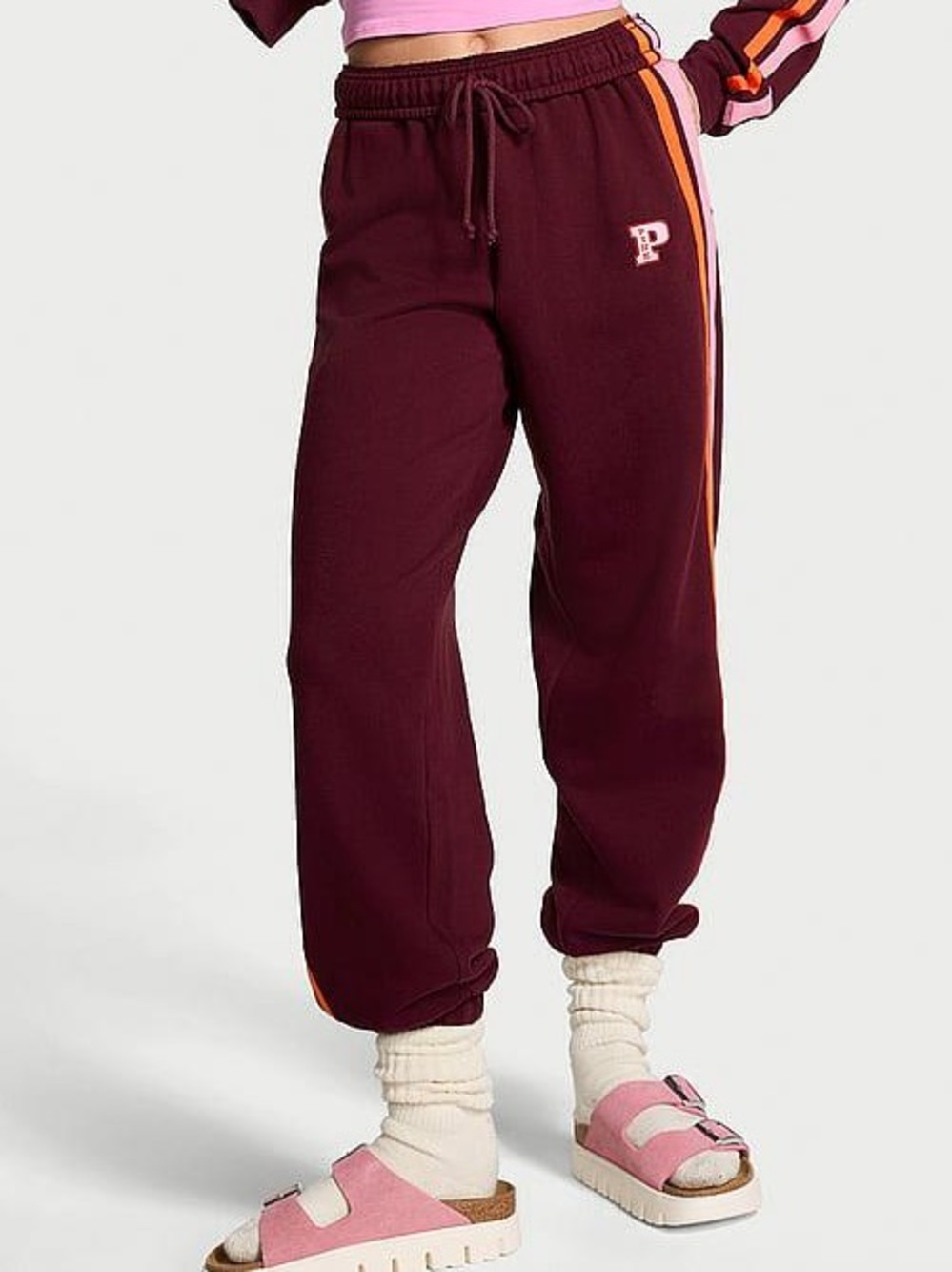 Victoria’s Secret PINK Y2K Style Varsity Sweatpants M